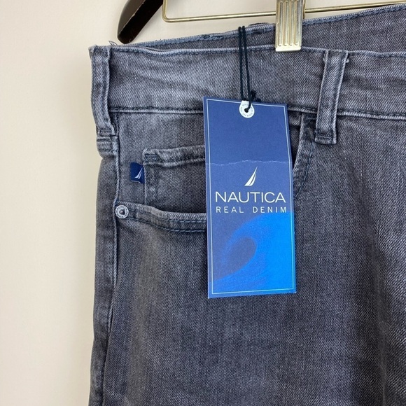 NAUTICA NWT Men’s Slim fit Denim Washed Black Pants size 36x32 - Picture 2 of 9